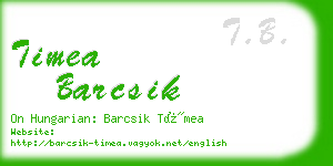 timea barcsik business card